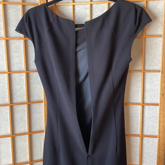 L.K.Bennett Black Davina Cap Sleeve Sheath Dress Size 2 - Picture 6 of 16